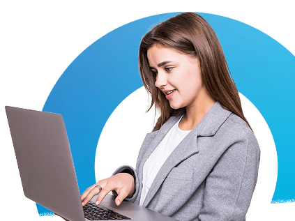 girl with laptop